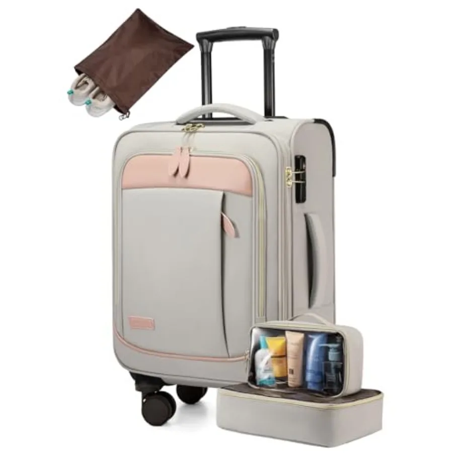 4 Pcs Carry On Luggage 22x14x9 Airline Approved 20 Inch Underseat Carry on Suitcase for Women Men Softside Travel Luggage with
4 Pcs Carry On Luggage 22x14x9 Airline Approved 20 Inch Underseat Carry on Suitcase for Women Men Softside Travel Luggage with