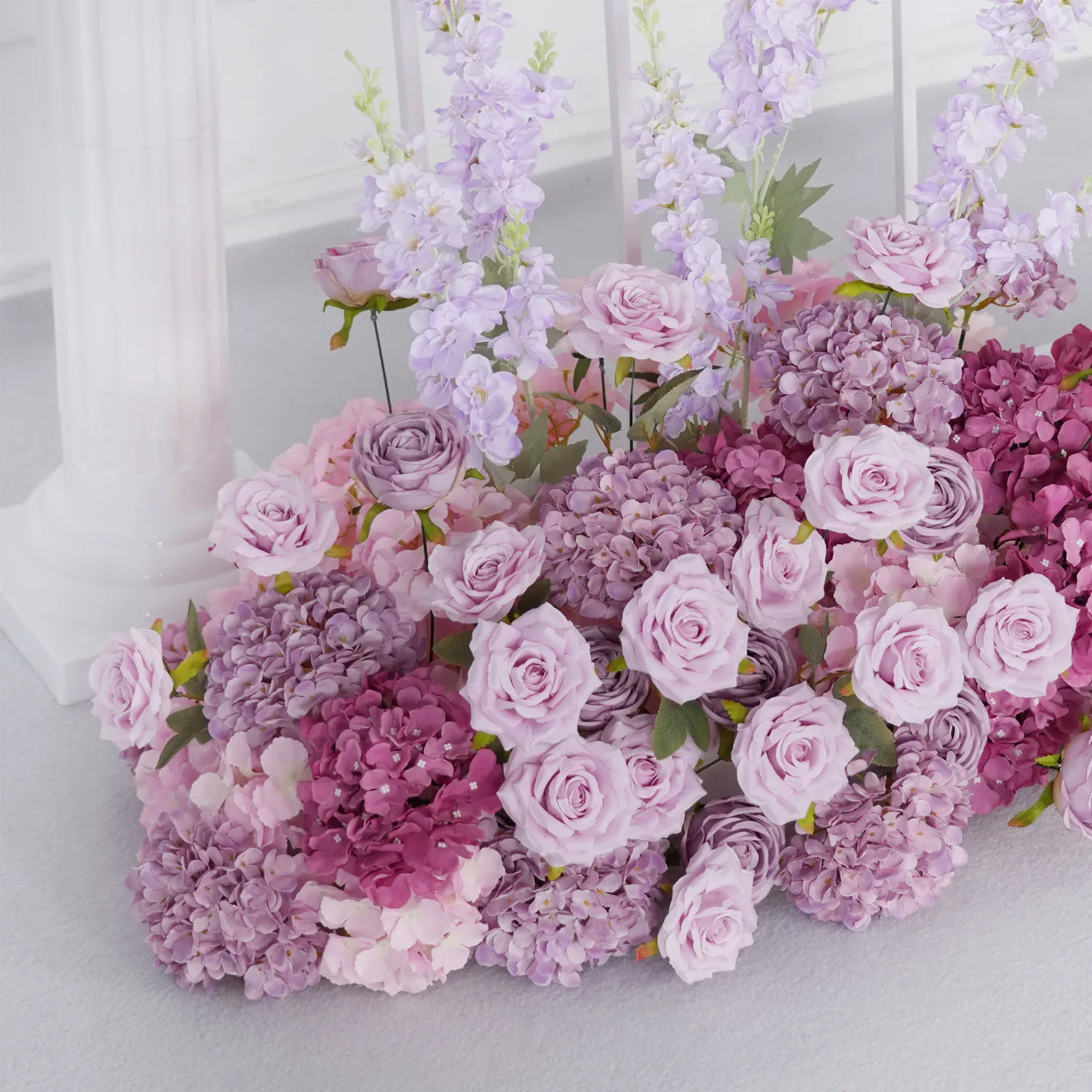 Uflower Luxury Purple Rose Hydrangea Artificial Flower Row Wedding Party KT Backdrop Arch Arrangement Floor Floral Ball Decor
Uflower Luxury Purple Rose Hydrangea Artificial Flower Row Wedding Party KT Backdrop Arch Arrangement Floor Floral Ball Decor