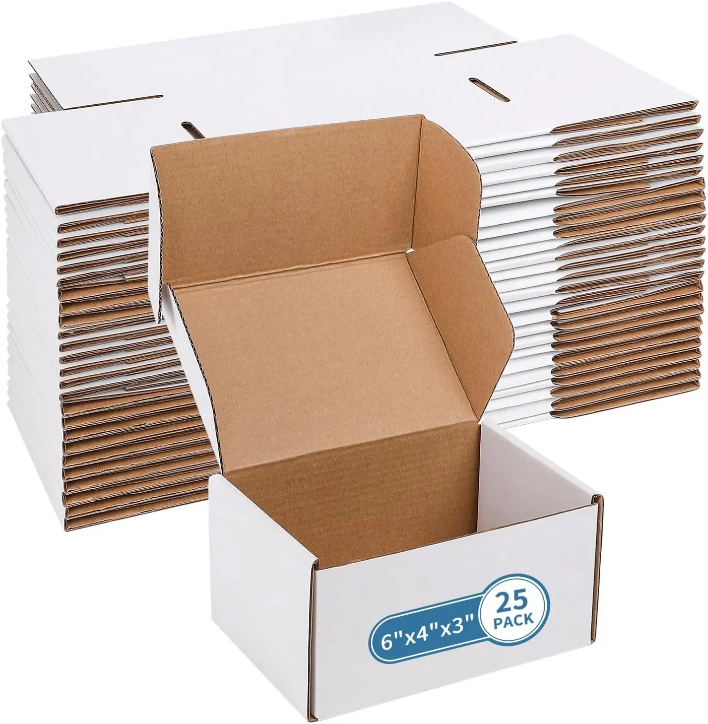 Small 6x4x3 White Corrugated Cardboard Boxes Set of 25, Heavy-Duty Mailing Boxes for Business & Storage
Small 6x4x3 White Corrugated Cardboard Boxes Set of 25, Heavy-Duty Mailing Boxes for Business & Storage