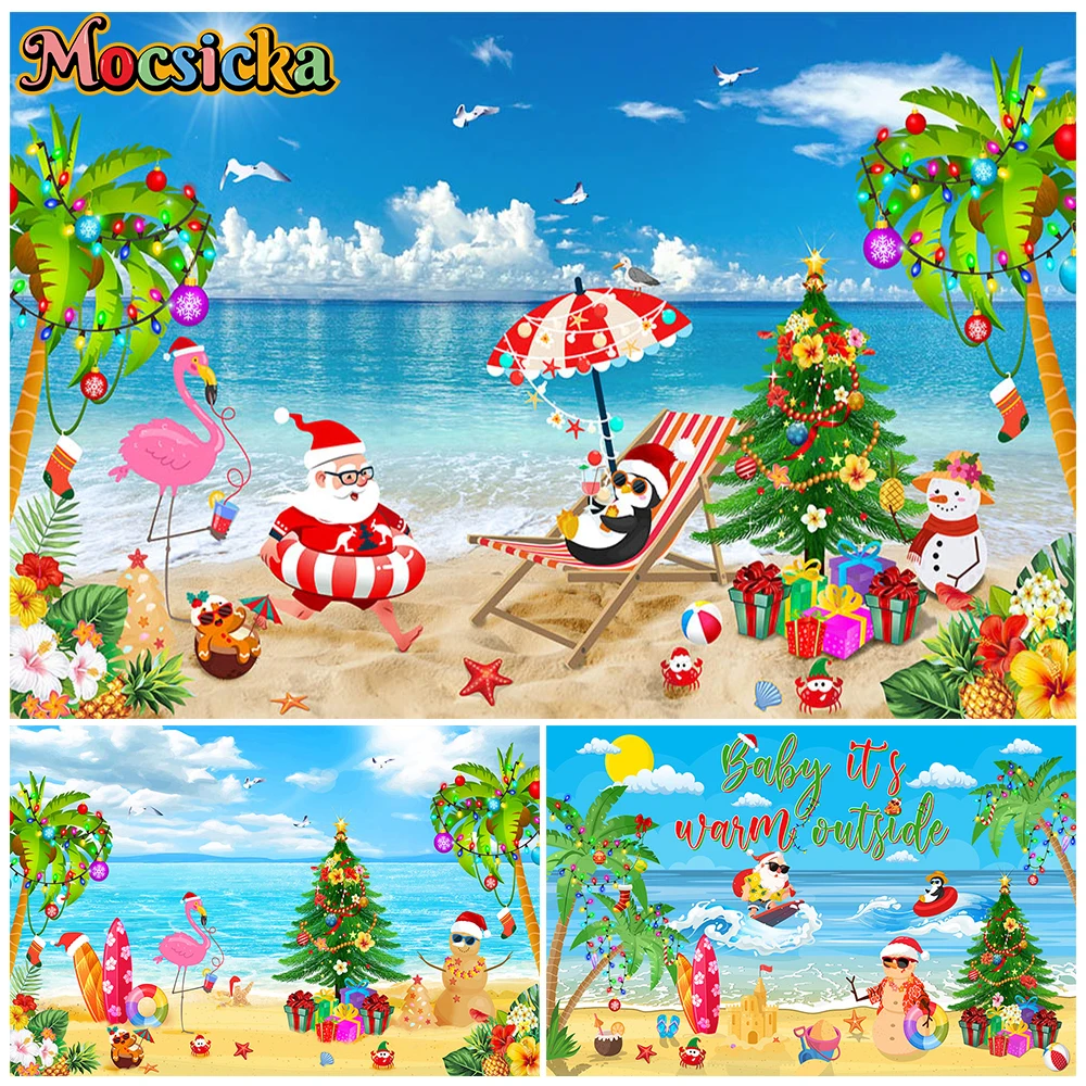Mocsicka Christmas In July Backdrop Summer Beach Santa Photography Background, Tropical Palm Tree Surfboard Photo Booth Tapestry
Mocsicka Christmas In July Backdrop Summer Beach Santa Photography Background, Tropical Palm Tree Surfboard Photo Booth Tapestry