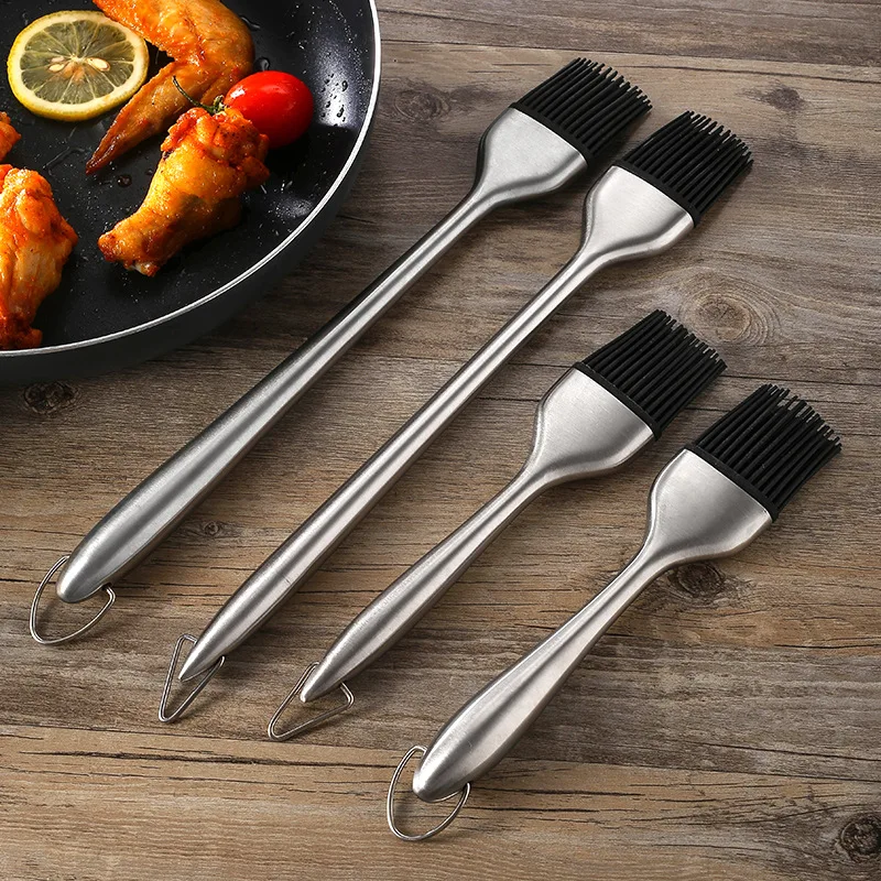 Silicone Basting Brush BBQ Grill Oil Sauce Brush Stainless Steel Handle Oil Brushes Butter Bread Brush BBQ Kitchen Accessories
Silicone Basting Brush BBQ Grill Oil Sauce Brush Stainless Steel Handle Oil Brushes Butter Bread Brush BBQ Kitchen Accessories