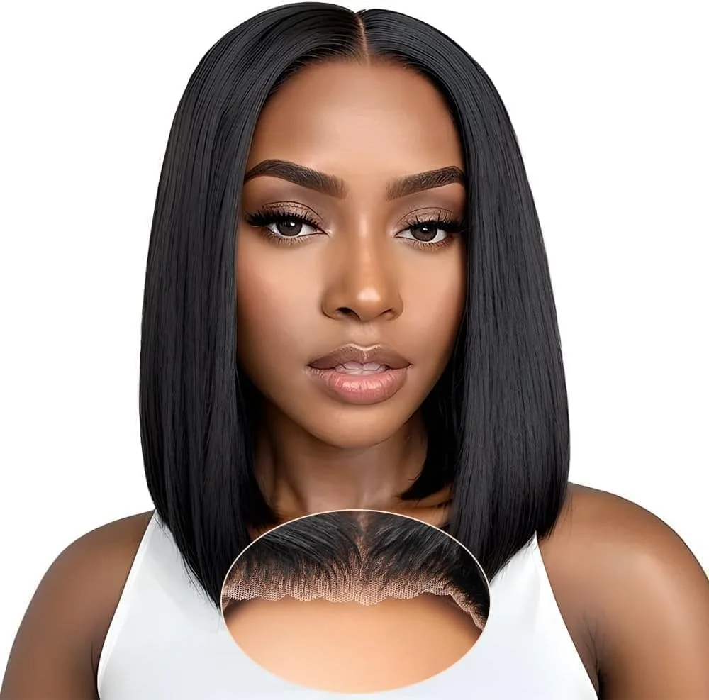 No Glue Short Bob Wig Bone Straight Human Hair Glueless Ready To Wear 4X4 5x5 Brazilian PreCut Closure PrePlucked Wig For Women
No Glue Short Bob Wig Bone Straight Human Hair Glueless Ready To Wear 4X4 5x5 Brazilian PreCut Closure PrePlucked Wig For Women