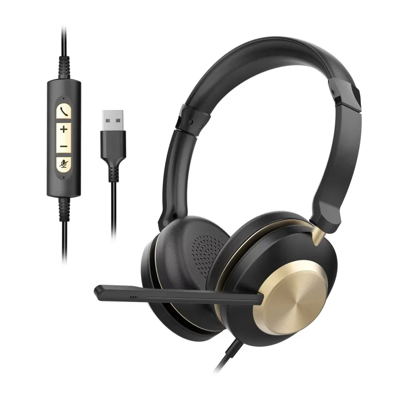 Ergonomic Design and Optimum Sound Quality Wired Business Headset With Noise cancelling Microphone Team Answer And End Call
Ergonomic Design and Optimum Sound Quality Wired Business Headset With Noise cancelling Microphone Team Answer And End Call