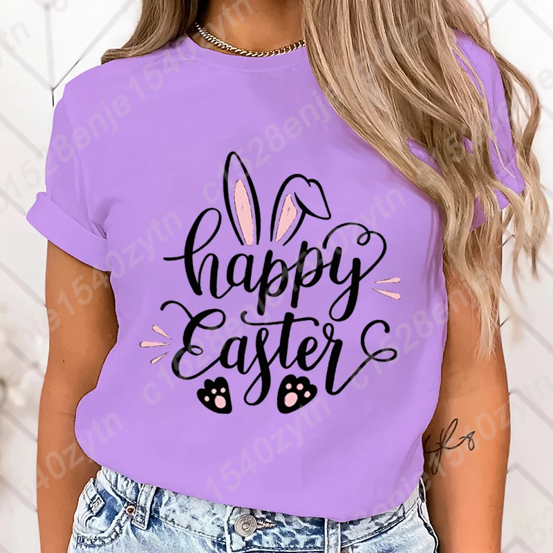 Happy Easter Bunny Print T-shirts For Women Summer New Fashion Tee Shirt Casual Short Sleeve Round Neck Ladies Soft T Shirt Tops
Happy Easter Bunny Print T-shirts For Women Summer New Fashion Tee Shirt Casual Short Sleeve Round Neck Ladies Soft T Shirt Tops