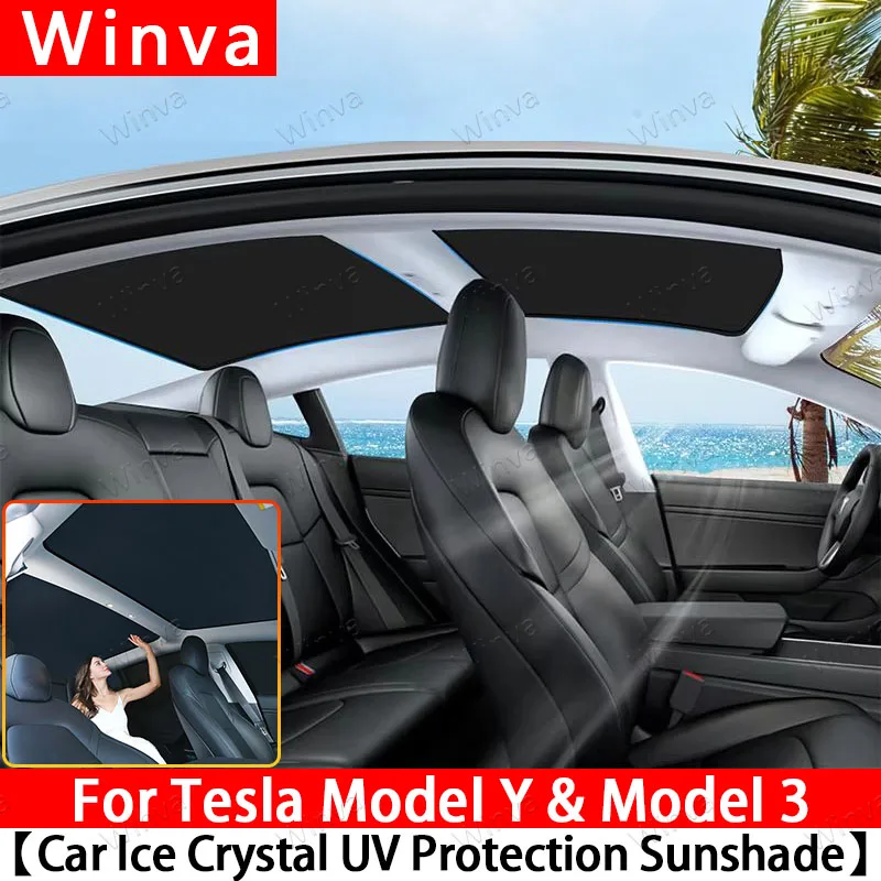 for New Tesla Model Y Juniper 2025 2026&Model 3 2024-2026 Ice Cloth Buckle Sunshade Ice Crystal Roof Sunshade,Skylight Accessory
for New Tesla Model Y Juniper 2025 2026&Model 3 2024-2026 Ice Cloth Buckle Sunshade Ice Crystal Roof Sunshade,Skylight Accessory