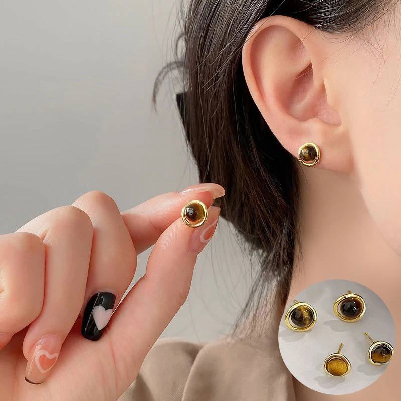 100% 925 Sterling Silver Tiger's Eye Geometric Earrings for Women Girl Simple Water Drop Design Jewelry Party Gift Dropshipping
100% 925 Sterling Silver Tiger's Eye Geometric Earrings for Women Girl Simple Water Drop Design Jewelry Party Gift Dropshipping