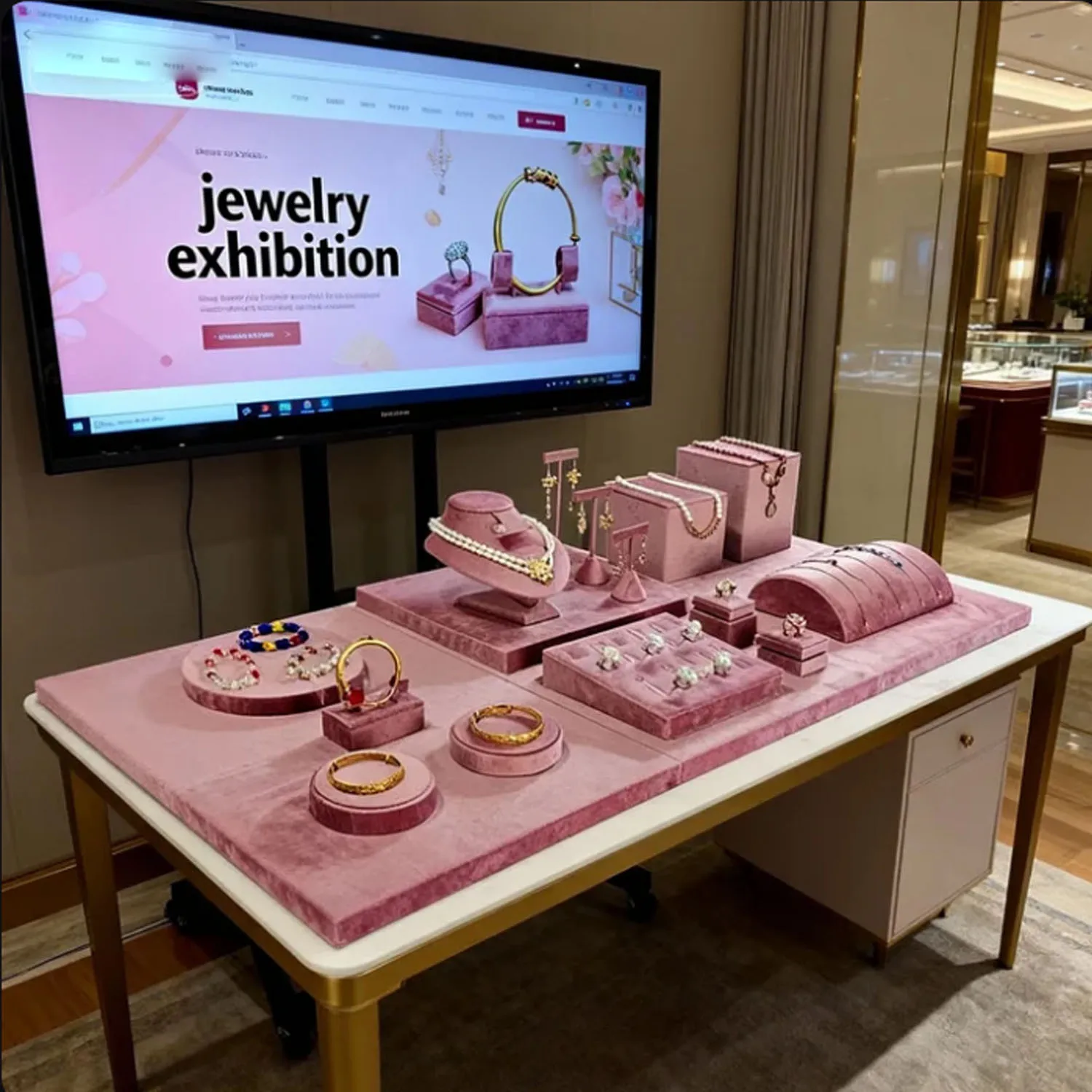 Реквизит для демонстрации ювелирных изделий Розовый Голландия Бархатное окно Жемчужное ожерелье Орнамент Стойка Кольца Подвески Браслет Дисплей Хранение ювелирных изделий
Реквизит для демонстрации ювелирных изделий Розовый Голландия Бархатное окно Жемчужное ожерелье Орнамент Стойка Кольца Подвески Браслет Дисплей Хранение ювелирных изделий