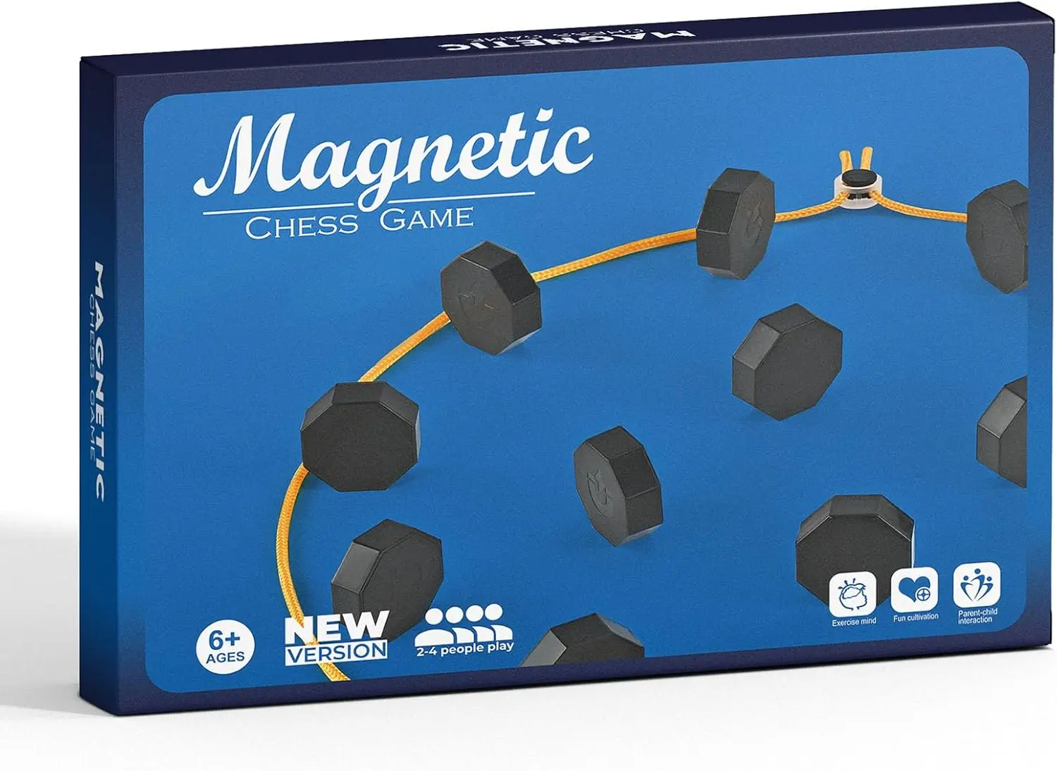 Magnetic Chess Game with String, 20 Stones, Portable Bag, for 2-4 Players, Ages 6+
Magnetic Chess Game with String, 20 Stones, Portable Bag, for 2-4 Players, Ages 6+