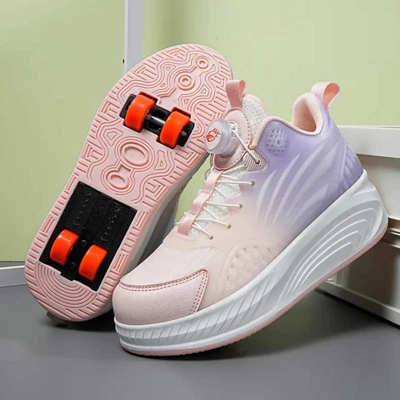 New luminous rotating buckle roller skates for girls, four-wheeled telescopic walking shoes, children's gifts kids sneakers
New luminous rotating buckle roller skates for girls, four-wheeled telescopic walking shoes, children's gifts kids sneakers