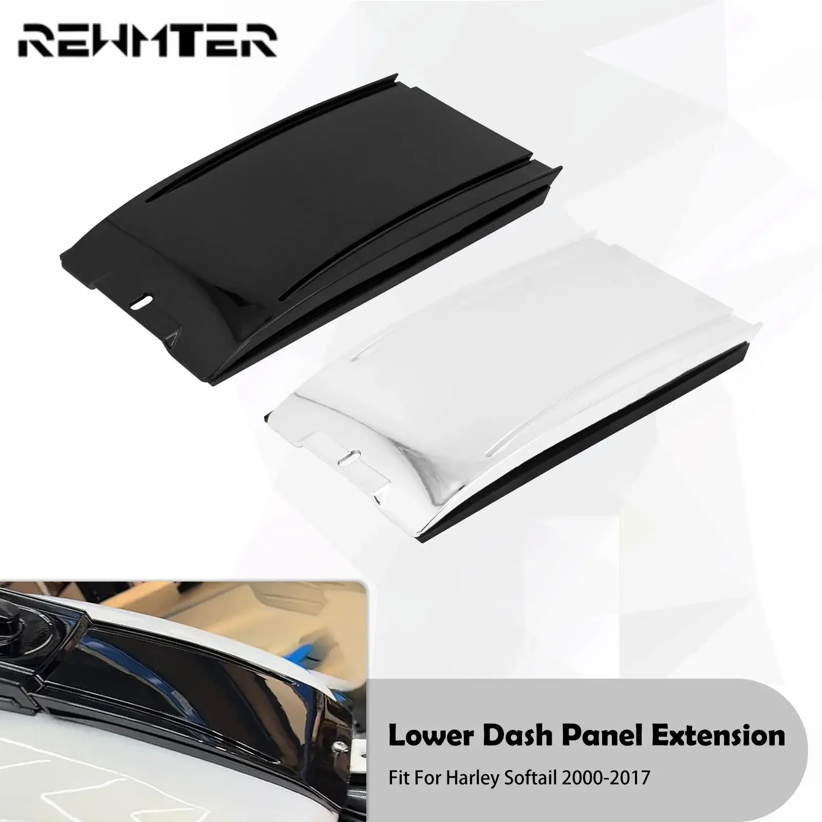 Motorcycle Lower Dash Panel Extension Black/Chrome ABS Plastic For Harley Softail Heritage Custom Standard Fat Boy 2000-16 2017
Motorcycle Lower Dash Panel Extension Black/Chrome ABS Plastic For Harley Softail Heritage Custom Standard Fat Boy 2000-16 2017