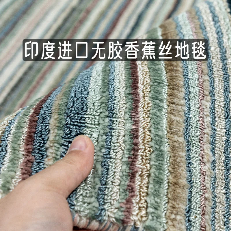 Hand-woven glue-free banana silk environmentally friendly carpet light luxury villa living room bedside blanket
Hand-woven glue-free banana silk environmentally friendly carpet light luxury villa living room bedside blanket