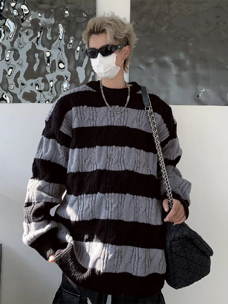 2023 Stripe Fried Dough Twists Sweater Men's Autumn and Winter New Fashion Brand Loose Versatile Color Matching Knit Coat
2023 Stripe Fried Dough Twists Sweater Men's Autumn and Winter New Fashion Brand Loose Versatile Color Matching Knit Coat