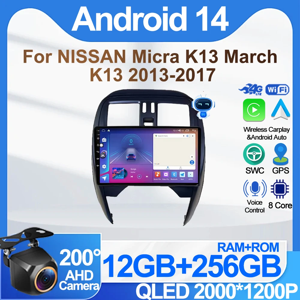 Автомобильный радиоплеер Android 14 9-дюймовый для NISSAN Micra K13 March K13 2013-2017 без 2din DVD 4G WIFI Carplay Autoradio Bluetooth
Автомобильный радиоплеер Android 14 9-дюймовый для NISSAN Micra K13 March K13 2013-2017 без 2din DVD 4G WIFI Carplay Autoradio Bluetooth