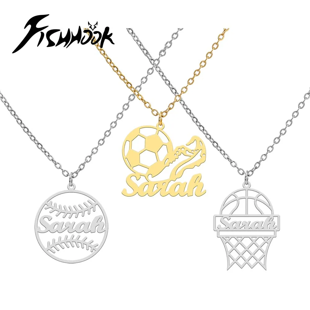 Ball Basketball Soccer Football Baseball Necklace Name Personalized Pendant Gift For Women Men Boy Stainless Steel Chain Jewelry
Ball Basketball Soccer Football Baseball Necklace Name Personalized Pendant Gift For Women Men Boy Stainless Steel Chain Jewelry