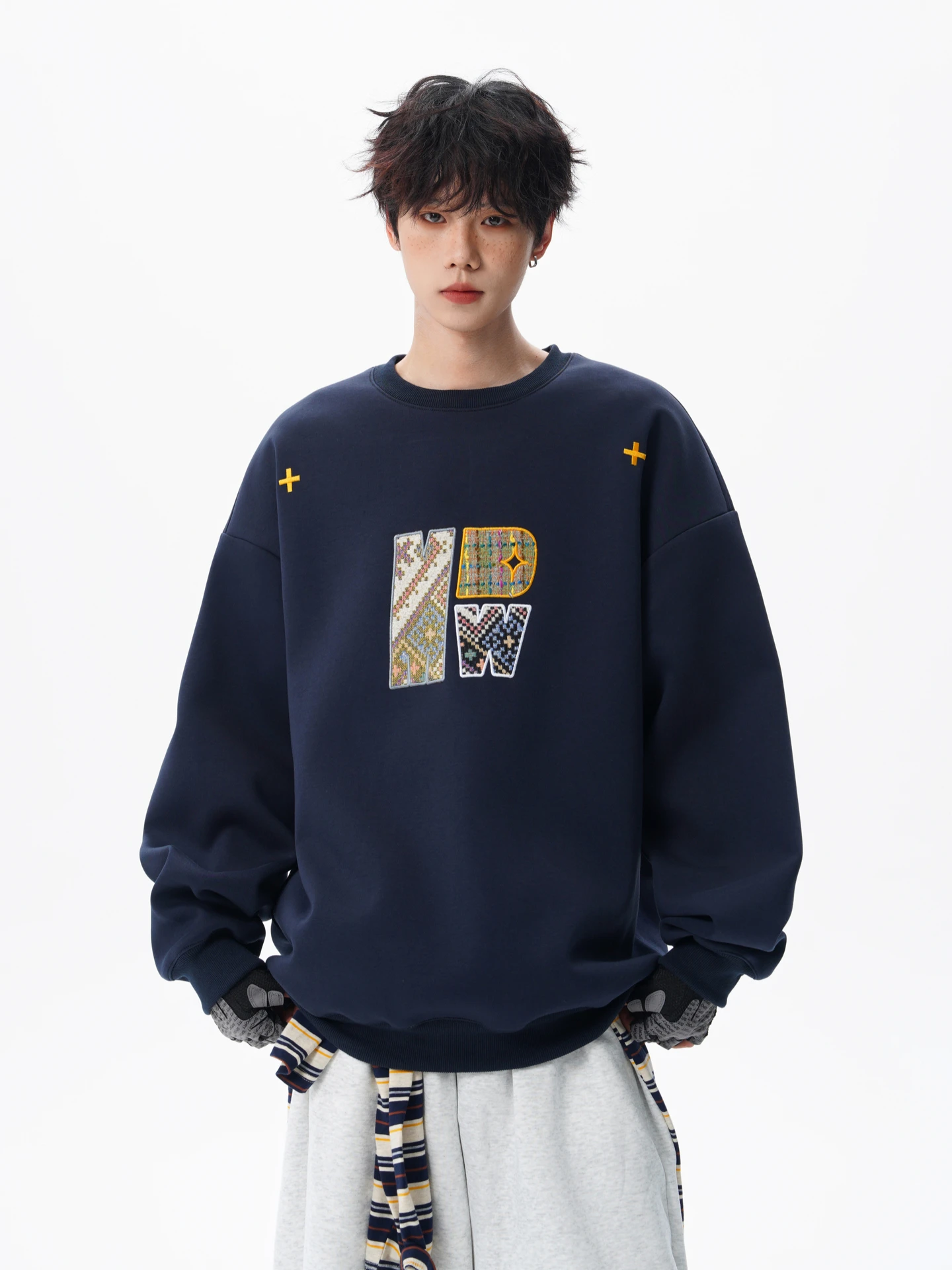 American Retro Embroidered Letter Heavy Crew Neck Sweater Men's and Women's Trendy Brand Loose Couple Versatile Top
American Retro Embroidered Letter Heavy Crew Neck Sweater Men's and Women's Trendy Brand Loose Couple Versatile Top