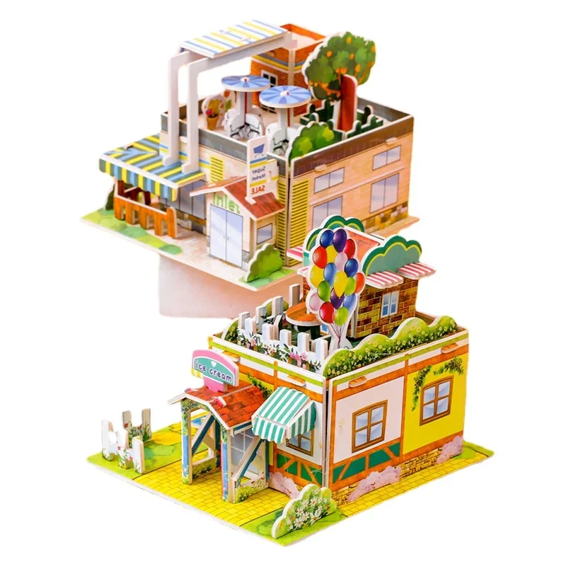 Paper 3D Puzzle DIY Handmade Assembled Street Building Model Educational Toys Kindergarden Construction Series Children Toy
Paper 3D Puzzle DIY Handmade Assembled Street Building Model Educational Toys Kindergarden Construction Series Children Toy