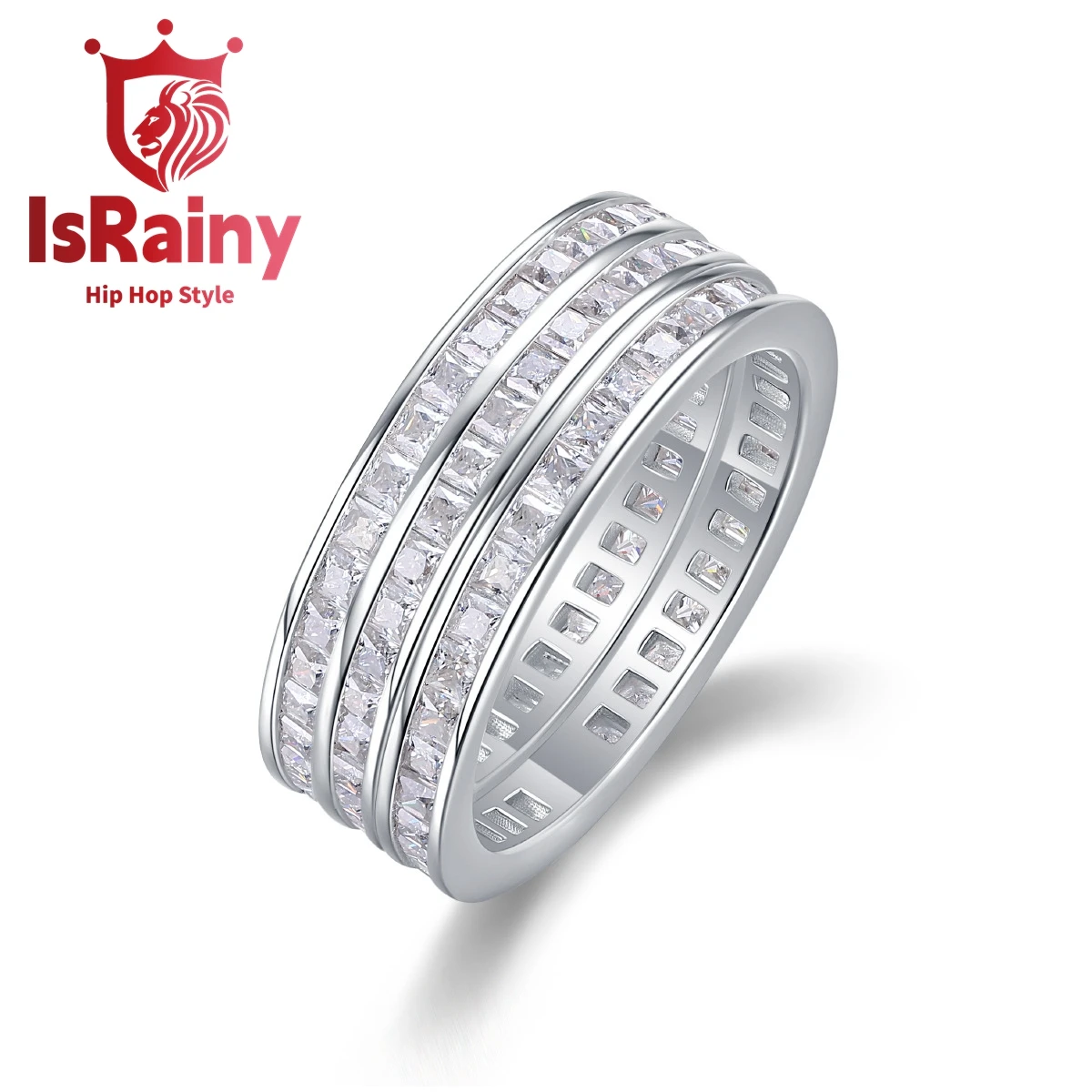 IsRainy Hip Hop Rock Solid 925 Sterling Silver Round Real GRA Moissanite Diamonds Rings Engagement Anniversary Fine Jewelry
IsRainy Hip Hop Rock Solid 925 Sterling Silver Round Real GRA Moissanite Diamonds Rings Engagement Anniversary Fine Jewelry