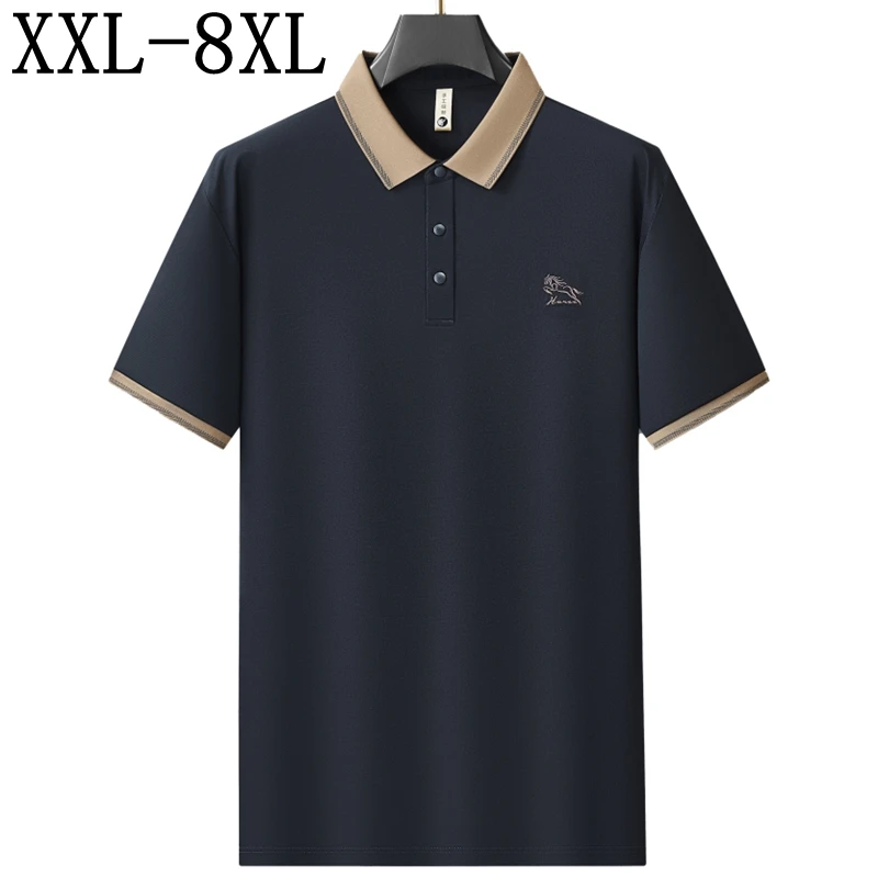 Мужская футболка-поло с вышивкой, большие размеры (6XL, 7XL, 8XL), новинка 2026 года, летняя, модная, класса люкс, с коротким рукавом, отложным воротником, свободного кроя
Мужская футболка-поло с вышивкой, большие размеры (6XL, 7XL, 8XL), новинка 2026 года, летняя, модная, класса люкс, с коротким рукавом, отложным воротником, свободного кроя