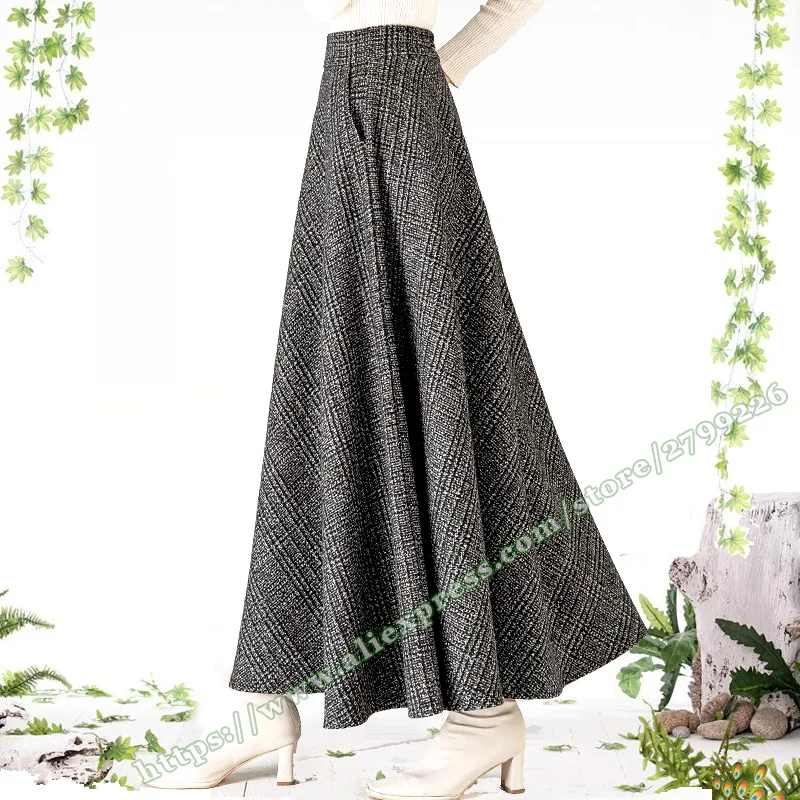 2023 New Women's Brown Retro Vintage Casual Woolen Small Stripe Plaid Maillard Skirt Plus Size A-line women's skirt with Winter
2023 New Women's Brown Retro Vintage Casual Woolen Small Stripe Plaid Maillard Skirt Plus Size A-line women's skirt with Winter