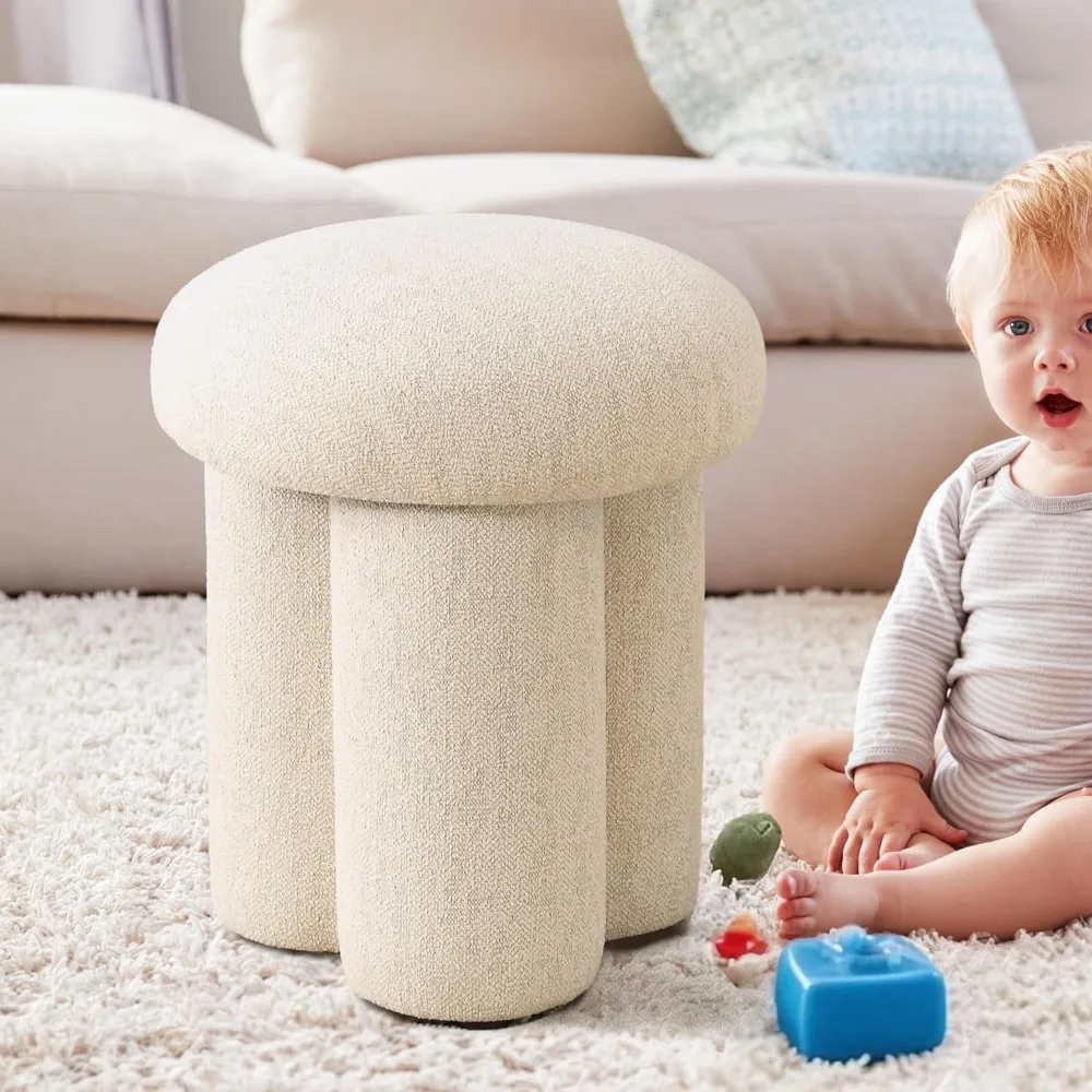 Modern Mushroom Ottoman - Linen Round Padded Seat, Cute Vanity Stool for Bedroom & Living Room
Modern Mushroom Ottoman - Linen Round Padded Seat, Cute Vanity Stool for Bedroom & Living Room