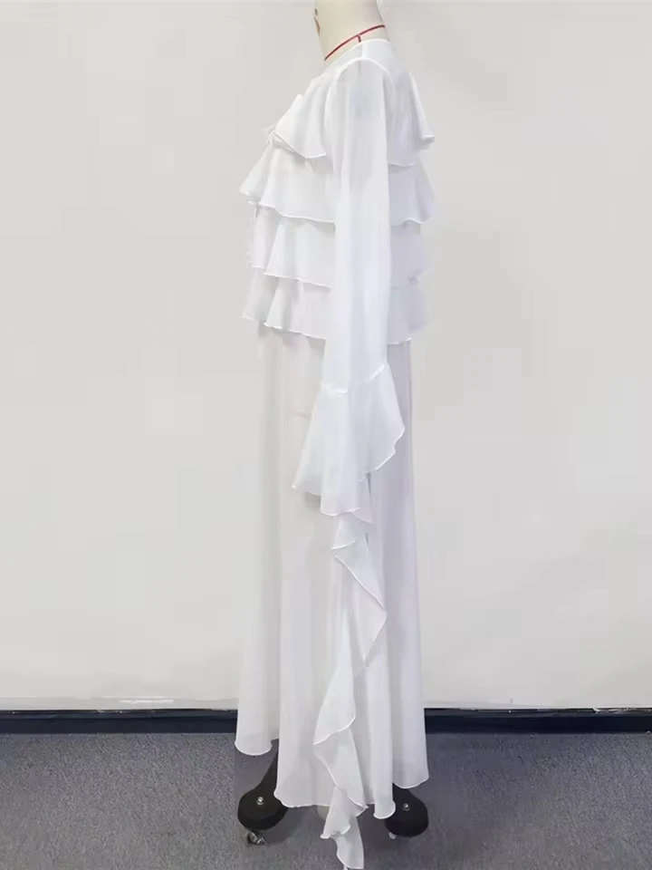 2025 Ruffled Long Sleeve See Through Knitted Tunic Beach Cover Up Cover-ups Beach Dress Beachwear Female Women Beach Wear V6462
2025 Ruffled Long Sleeve See Through Knitted Tunic Beach Cover Up Cover-ups Beach Dress Beachwear Female Women Beach Wear V6462