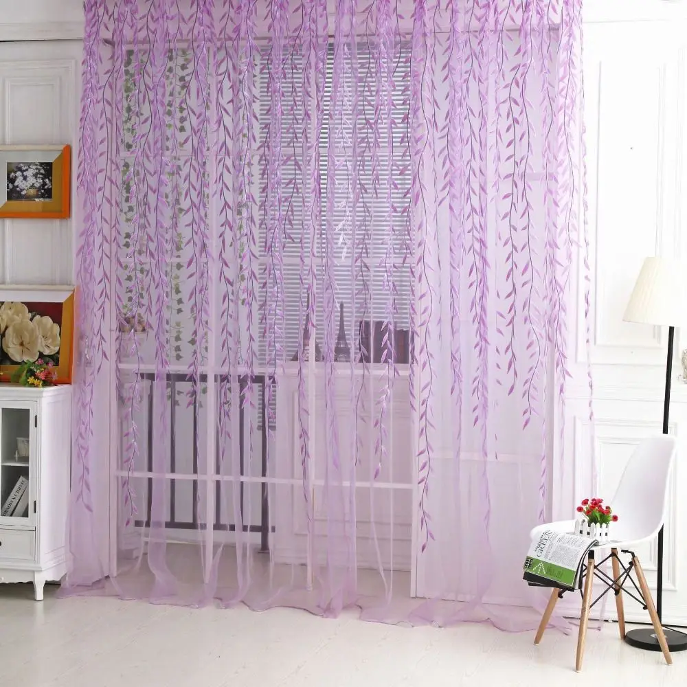 Window Treatment Tulle Curtain Willow Leaf Curtain Pastoral Style Green Window Drapes Gauze Elegant Sheer Curtains Living Room
Window Treatment Tulle Curtain Willow Leaf Curtain Pastoral Style Green Window Drapes Gauze Elegant Sheer Curtains Living Room