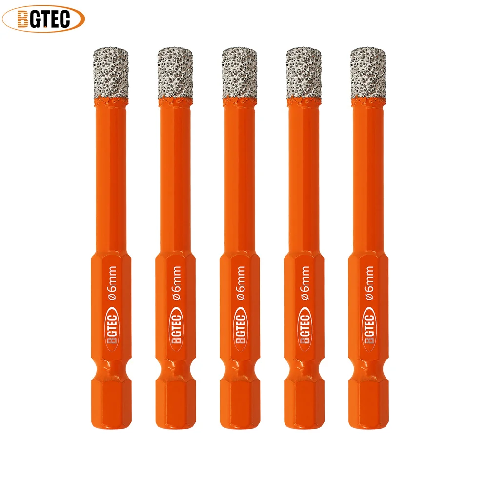 BGTEC 5pcs/set Diamond Drill Bits Dia6mm Hex Shank Quick Release Ceramic Tile Granite Dry Drilling Hole Saw Cross Opener
BGTEC 5pcs/set Diamond Drill Bits Dia6mm Hex Shank Quick Release Ceramic Tile Granite Dry Drilling Hole Saw Cross Opener