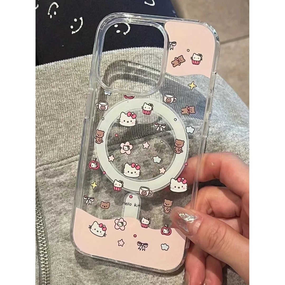 Полноэкранный чехол Hello Kitty Bear для магнитного телефона Magsafe для iPhone 16, 15, 14, 13, 12, 11 Pro Max 16E Plus MINI Y2K, задняя крышка
Полноэкранный чехол Hello Kitty Bear для магнитного телефона Magsafe для iPhone 16, 15, 14, 13, 12, 11 Pro Max 16E Plus MINI Y2K, задняя крышка