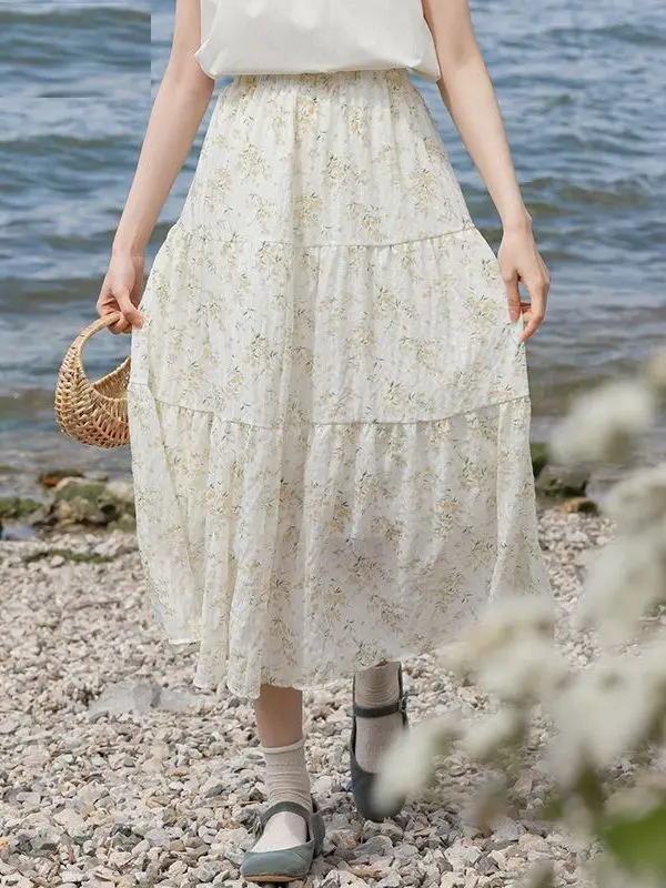 2026 Summer New High Waist Floral Print Skirt Thin Casual Versatile Holiday Style Half Body Pleated Skirt Women's Fashion
2026 Summer New High Waist Floral Print Skirt Thin Casual Versatile Holiday Style Half Body Pleated Skirt Women's Fashion
