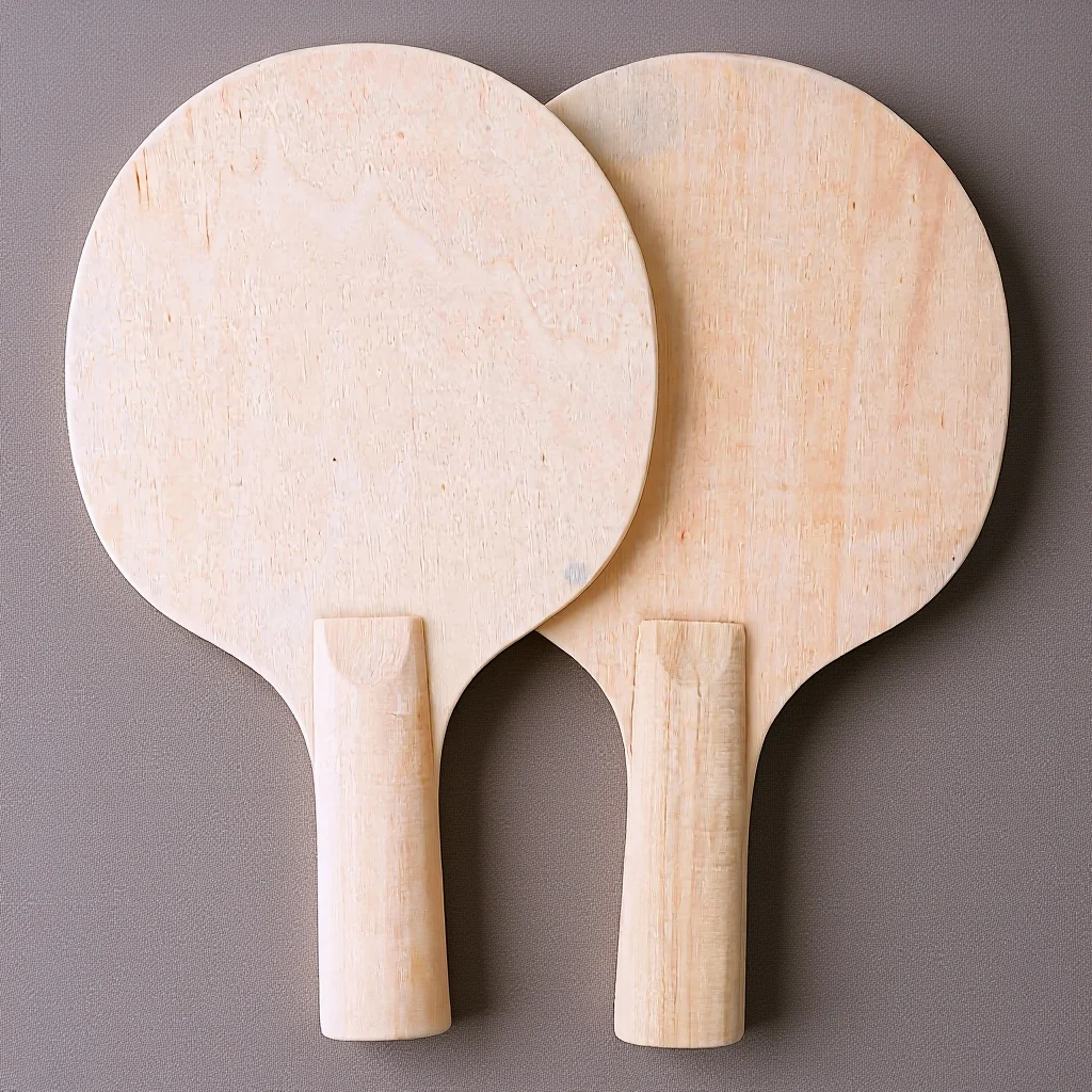 2Pcs Wooden Table Tennis Paddle DIY Kids Training Racket for Skill Development Reflex Exercise Equipment for Home Fun Practice