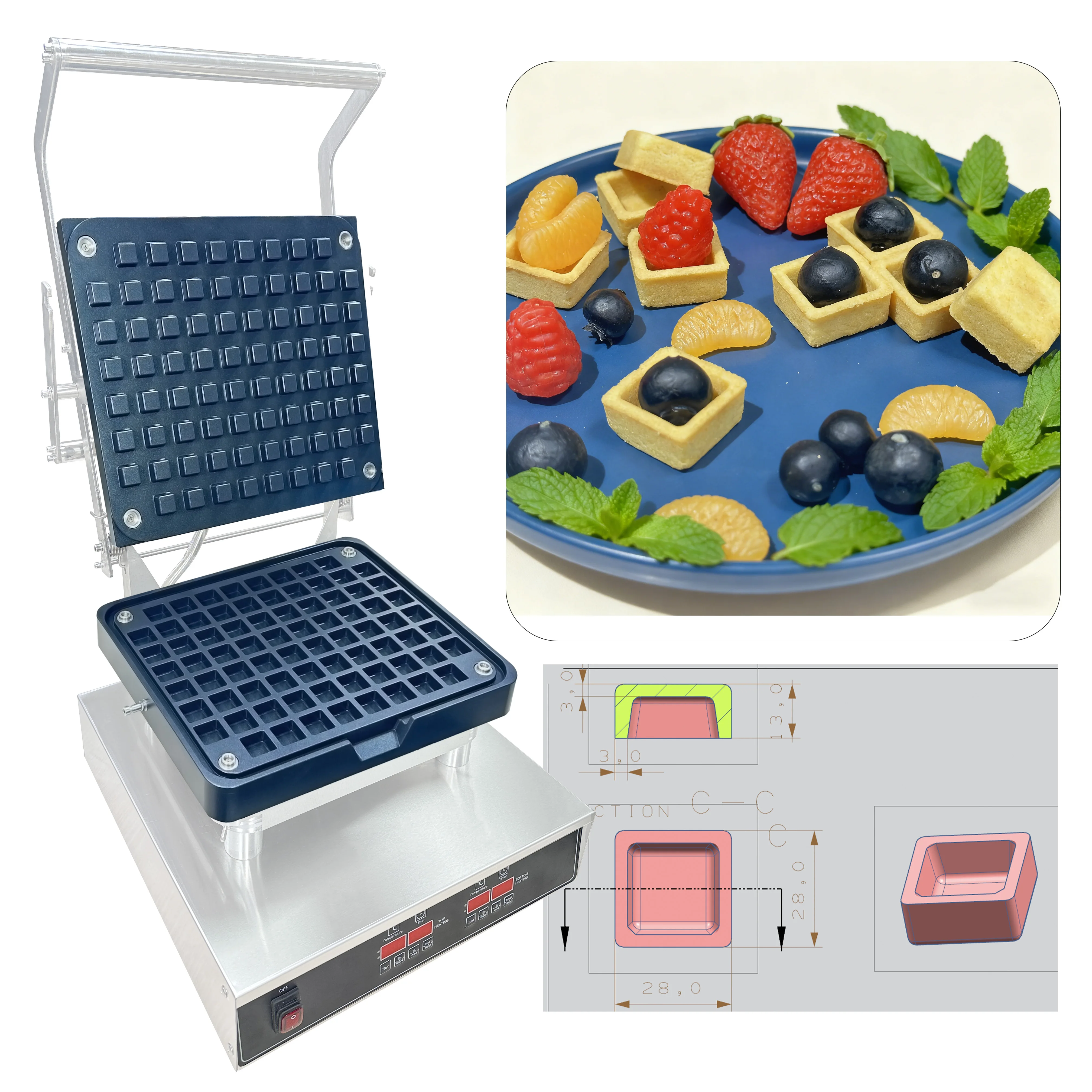 Commercial Use Tartlet Machine Interchangeable Plate Mini Tart Shell Egg Pie Froming Machine for Small Business
Commercial Use Tartlet Machine Interchangeable Plate Mini Tart Shell Egg Pie Froming Machine for Small Business