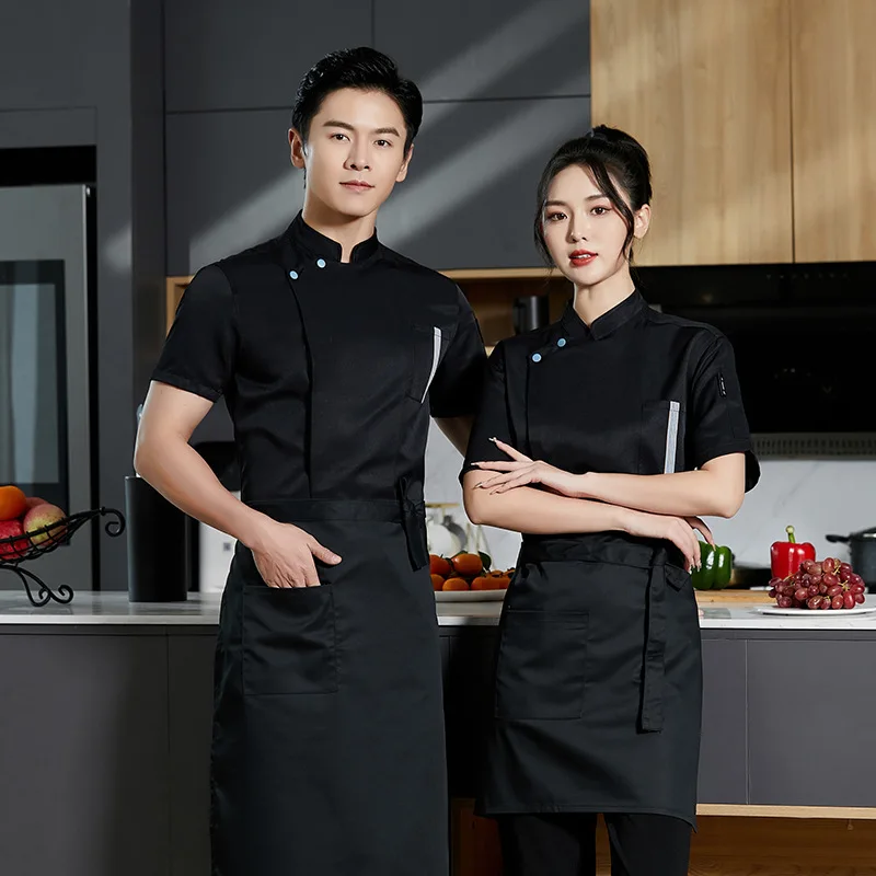 Chef Workwear Chef Uniform Short Sleeve Thin Summer Breathable Mesh Summer Outfit Hotel Restaurant Kitchen Workwear with Printed
Chef Workwear Chef Uniform Short Sleeve Thin Summer Breathable Mesh Summer Outfit Hotel Restaurant Kitchen Workwear with Printed