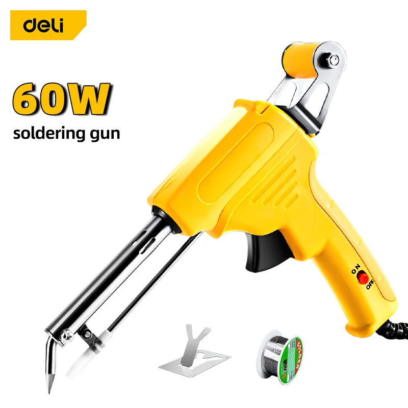Deli Electric Soldering Iron Gun Internal Heating Soldering Iron Automatically Send Tin Gun Soldering Welding Repair Tool
Deli Electric Soldering Iron Gun Internal Heating Soldering Iron Automatically Send Tin Gun Soldering Welding Repair Tool