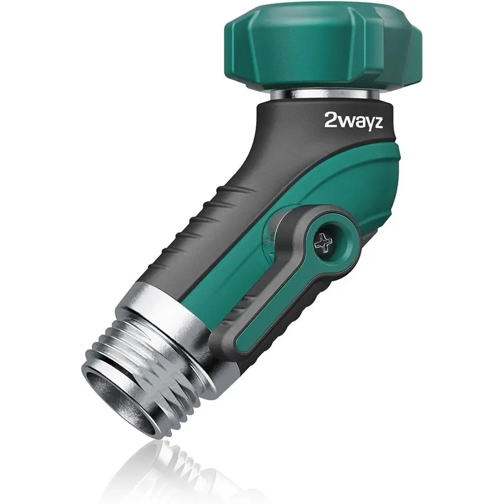 45° Garden Hose Shut-Off - Heavy Duty Metal Elbow Connector with Shut-Off Switch - No-Leak Water Hose Adapter or Outdoor Faucet
45° Garden Hose Shut-Off - Heavy Duty Metal Elbow Connector with Shut-Off Switch - No-Leak Water Hose Adapter or Outdoor Faucet