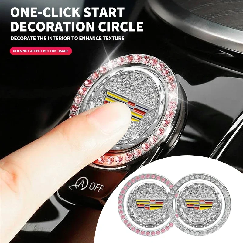 Car One-Click Start Stop Engine Rhinestone Ring Circle Trims Protective Cover For Cadillac Escalade GT4 XT4 ATS XT5 CTS XTS RS
Car One-Click Start Stop Engine Rhinestone Ring Circle Trims Protective Cover For Cadillac Escalade GT4 XT4 ATS XT5 CTS XTS RS