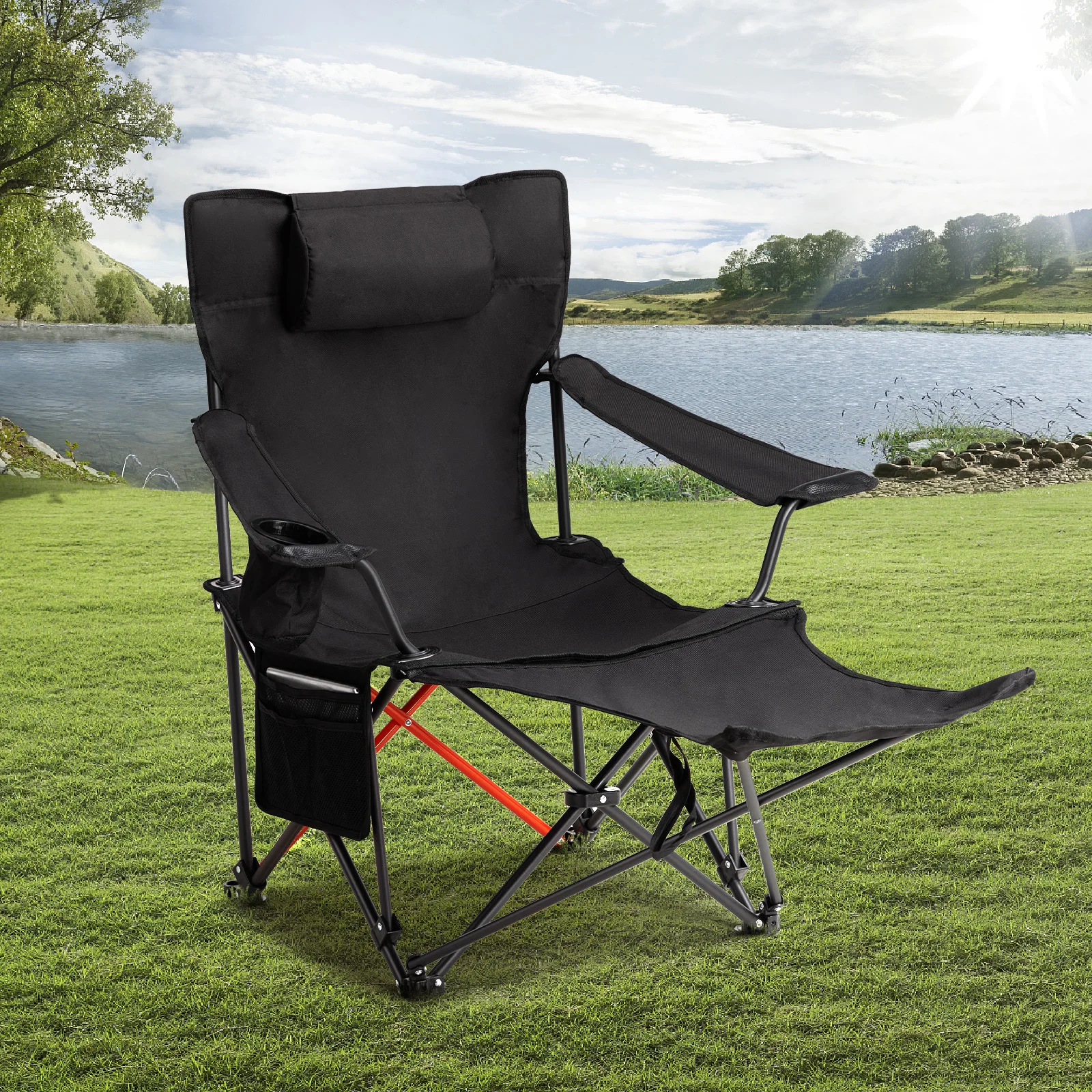 2 Pack 2-in-1 Camping Chair Reclining, Lightweight Folding Camping Chair with Adjustable Backrest & Removable Footrest,Chairs
2 Pack 2-in-1 Camping Chair Reclining, Lightweight Folding Camping Chair with Adjustable Backrest & Removable Footrest,Chairs