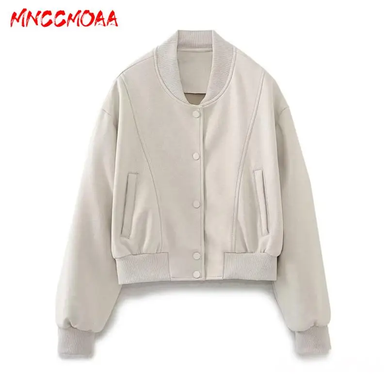 MNCCMOAA-Women's Loose Stand Collar Pilot Jacket Coat, Casual Long Sleeve Top, Monochromatic Outerwear, Fashion, Autumn, 2024
MNCCMOAA-Women's Loose Stand Collar Pilot Jacket Coat, Casual Long Sleeve Top, Monochromatic Outerwear, Fashion, Autumn, 2024