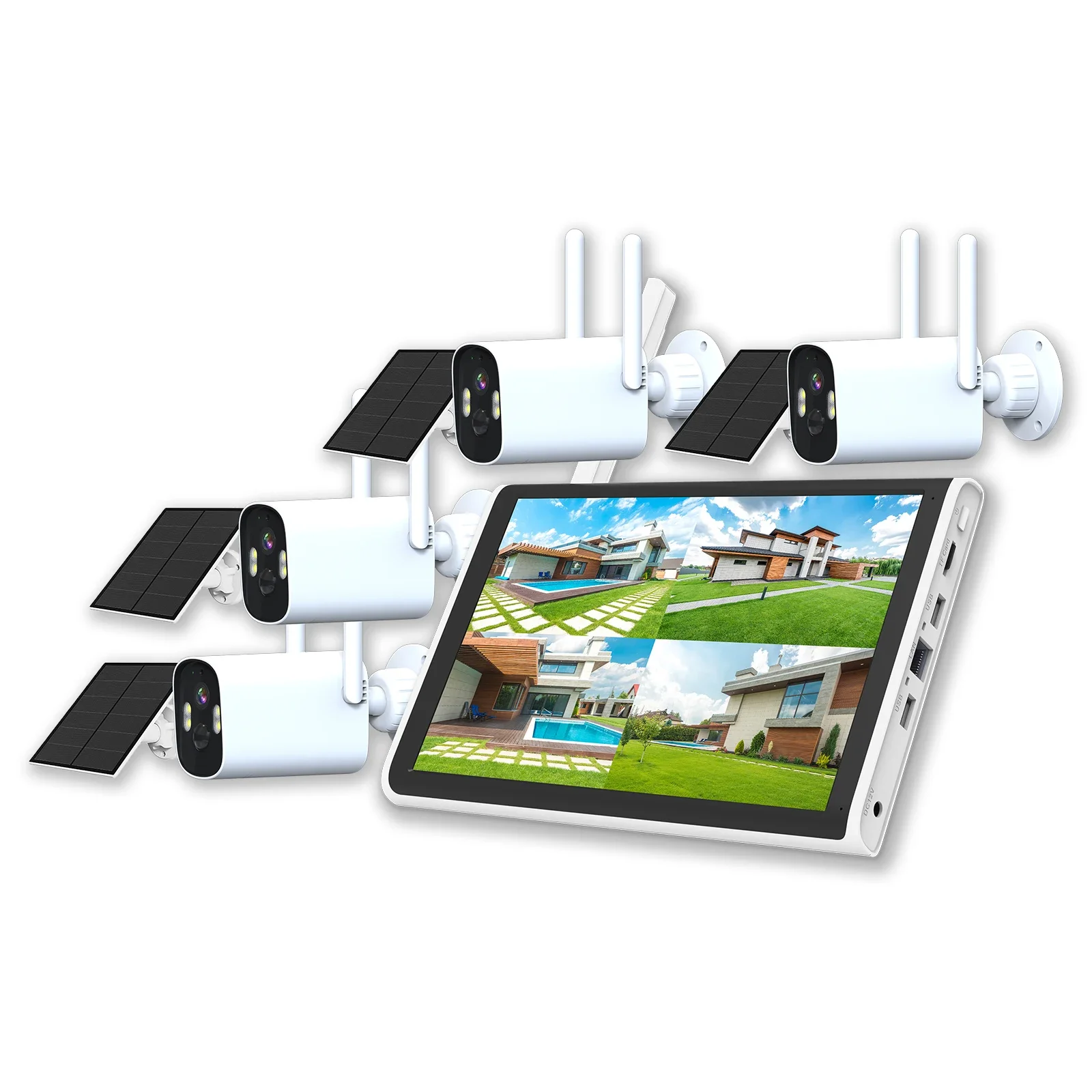 Point To Point Wireless 10.1 LCD NVR Solar WiFi Camera With 8000mA Battery 2.5K Dual Storage & Audio WiFi & APP - Enable
Point To Point Wireless 10.1 LCD NVR Solar WiFi Camera With 8000mA Battery 2.5K Dual Storage & Audio WiFi & APP - Enable