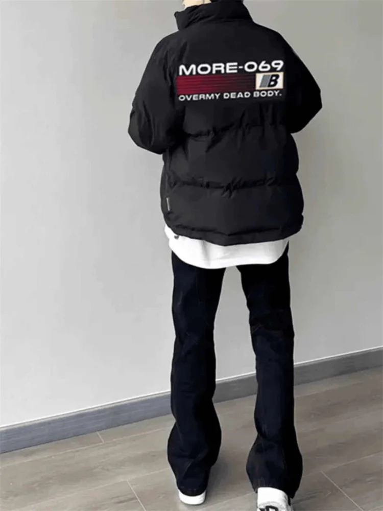 American Style Thickened Black down Cotton Jacket Men's Winter Fashion Brand Street Style Outerwear Warm Casual Zipper Closure
American Style Thickened Black down Cotton Jacket Men's Winter Fashion Brand Street Style Outerwear Warm Casual Zipper Closure