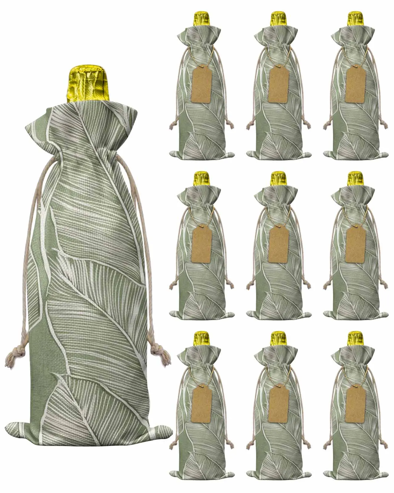 10pcs Wine Bottle Covers Impressionism Tropical Plants Wine Holder Carrier Packaging Bag Wedding Party Decor Gift
10pcs Wine Bottle Covers Impressionism Tropical Plants Wine Holder Carrier Packaging Bag Wedding Party Decor Gift
