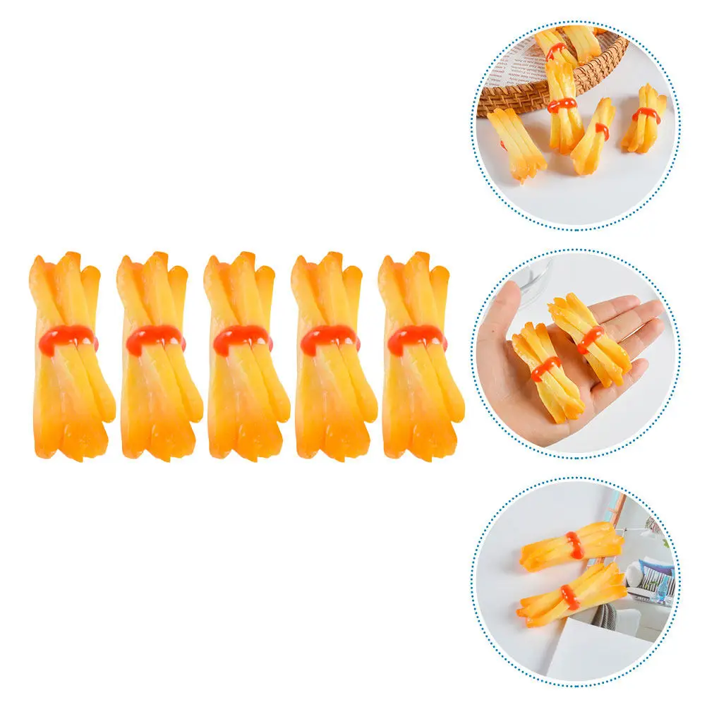 5Pcs Artificial French Fries Simulation Realistic Look Lifelike Fake Food Kitchen Decoration Pretend Set Kids Play Accessory
5Pcs Artificial French Fries Simulation Realistic Look Lifelike Fake Food Kitchen Decoration Pretend Set Kids Play Accessory