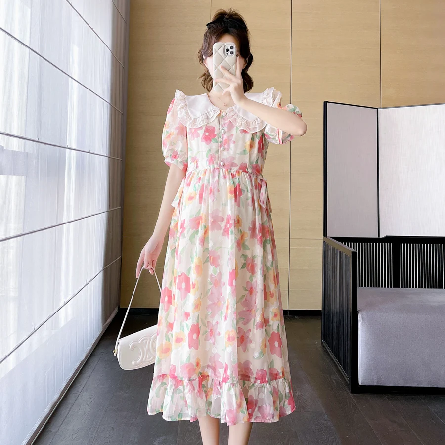 8608# 2023 Summer New French Fashion Maternity Long Dress Sweet Floral Print Chiffon Clothes for Pregnant Women Ruffle Pregnancy
8608# 2023 Summer New French Fashion Maternity Long Dress Sweet Floral Print Chiffon Clothes for Pregnant Women Ruffle Pregnancy