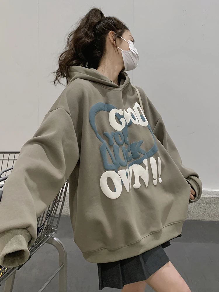 2024 Fall Winter Thick Warm Fleece Sweatshirts Women Long Sleeve Pullovers Hoodies Loose Casual Tops Hooded Letter Jumpers
2024 Fall Winter Thick Warm Fleece Sweatshirts Women Long Sleeve Pullovers Hoodies Loose Casual Tops Hooded Letter Jumpers