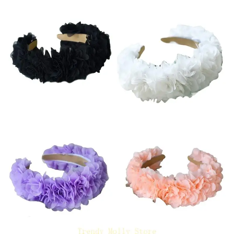 N5KB Mesh Flower Headbands With Floral Detailing Fashionable Hairpiece Party Headwear for Bridal Event And Casual Outfits
N5KB Mesh Flower Headbands With Floral Detailing Fashionable Hairpiece Party Headwear for Bridal Event And Casual Outfits