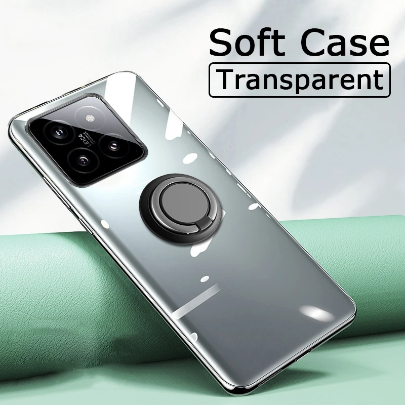 Skinlee Clear Case For Xiaomi 14 Magnetic Ring Transparent Silicone Soft Shell For Xiaomi 14 Pro Phone Cover
Skinlee Clear Case For Xiaomi 14 Magnetic Ring Transparent Silicone Soft Shell For Xiaomi 14 Pro Phone Cover