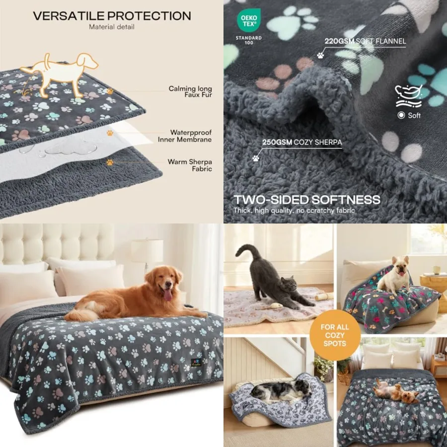 Waterproof Pet Blankets for Couch Sofa Bed Cover Liquid Pee Proof Washable Soft Fluffy Large Dog Blanket Reversible Furniture P
Waterproof Pet Blankets for Couch Sofa Bed Cover Liquid Pee Proof Washable Soft Fluffy Large Dog Blanket Reversible Furniture P