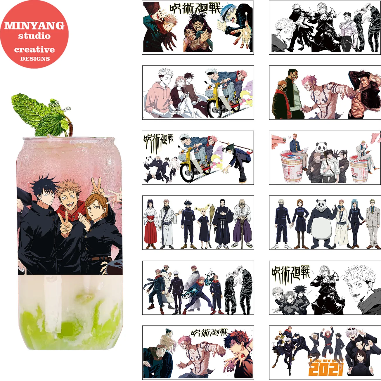 Japanese anime easy peel waterproof DIY Decals 3D transfers uvdtf crystal stickers 16oz uv dtf cup wraps for Libbey Glasses
Japanese anime easy peel waterproof DIY Decals 3D transfers uvdtf crystal stickers 16oz uv dtf cup wraps for Libbey Glasses