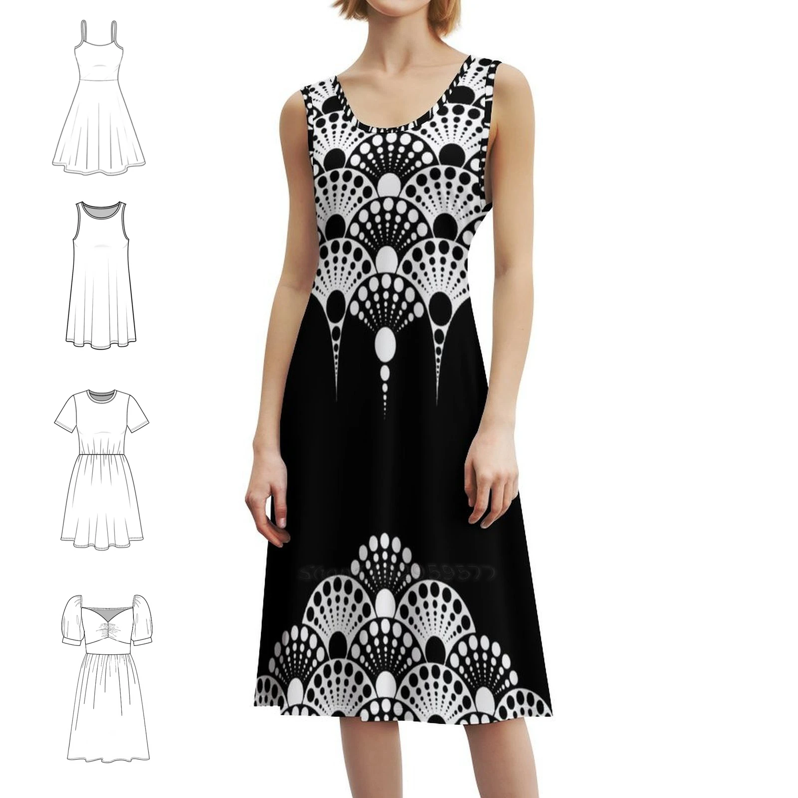 Черно-белое платье-халат в стиле ар-деко с цветочным узором для женщин, весенне-летнее повседневное платье для вечеринки, графический дизайн
Черно-белое платье-халат в стиле ар-деко с цветочным узором для женщин, весенне-летнее повседневное платье для вечеринки, графический дизайн