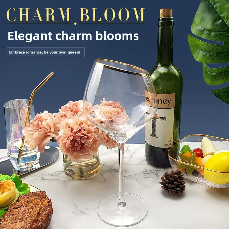 European Style Gold Rimmed Crystal Glass Red Wine Cup Champagne Cup Set for Home Bar Use Wine Glasses Drinkware Accessories
European Style Gold Rimmed Crystal Glass Red Wine Cup Champagne Cup Set for Home Bar Use Wine Glasses Drinkware Accessories