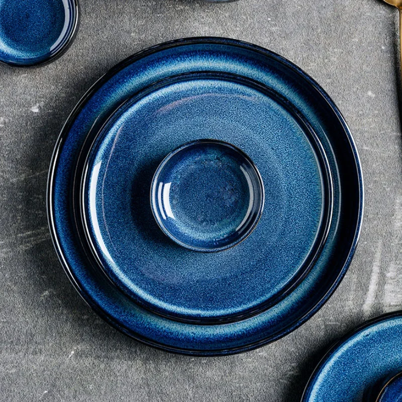 Kiln Glazed Ceramic Plate Round Dish Dinner Plates Japanese Style Star Blue Color Tableware Dropshipping D3J9J2
Kiln Glazed Ceramic Plate Round Dish Dinner Plates Japanese Style Star Blue Color Tableware Dropshipping D3J9J2